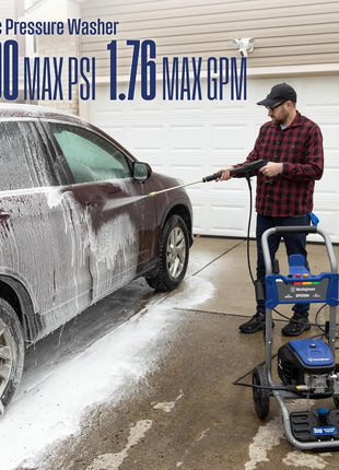 Westinghouse WPX3000e Electric Pressure Washer, 3000 Max PSI and 1.76 Max GPM, Induction Motor, Onboard Soap Tank, Spray Gun and Wand, 5 Nozzle Set, for Cars/Fences/Driveways/Homes/Patios/Furniture