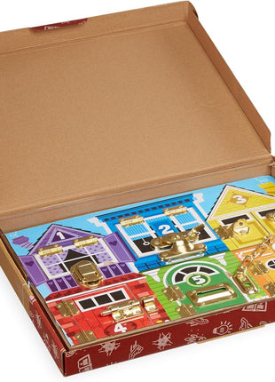 Melissa & Doug Latches Wooden Activity Board - Montessori Busy Board for Preschool Toys, Sensory Toys for Kids, Learning Resources for Ages 3+