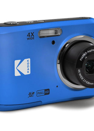KODAK PIXPRO FZ45 16MP Compact Digital Camera, 4X Optical Zoom, AA, Blue | 1080p Full HD Video, 27mm Wide Angle Lens, 2.7 Inch LCD, Point and Shoot, Digicam, Travel and Family Photos