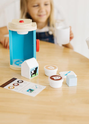 Melissa & Doug 11-Piece Brew and Serve Wooden Coffee Maker Set - Play Kitchen Accessories Pretend Play Kitchen Accessories Kids Coffee Maker Set for Girls and Boys