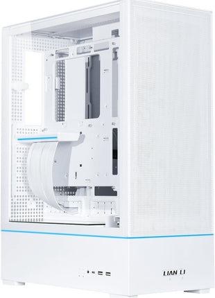 Lian-Li SUP01 RGB Tempered Glass ATX Small Tower Computer Case, White