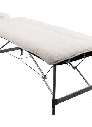 ForPro Premium Quilted Fleece Table Pad Set, Natural, Extra Soft, Hypoallergenic, for Massage Tables, Includes Massage Table Pad and Face Rest Cover
