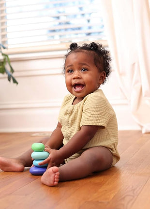 Lovevery, Wooden Stacking Stones (4), Perfect for Your Toddler Starting at 11 Months+