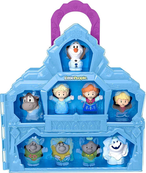 Fisher-Price Little People Disney Frozen Carry Along Castle Case, 9 Figures | Incl. Anna & Elsa, Portable Storage & Display Case, Storytelling Play, Toddlers & Kids Ages 18+ Months (Amazon Exclusive)