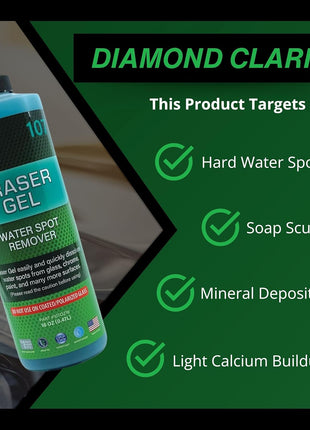 3D Eraser Gel Water Spot Remover – Acidic Gel Formula for Hard Water Spots & Mineral Deposits – Safe for Paint, Glass, Chrome, Plastic & Metal - 16 oz