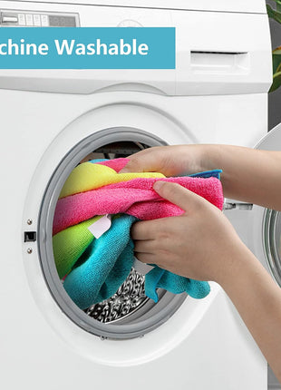 HOMExCEL Microfiber Cleaning Cloth,12 Pack Cleaning Rags, Cleaning Towels with 4 Color Assorted, 11.5 inchx11.5 inch(Green/Blue/Yellow/Pink)