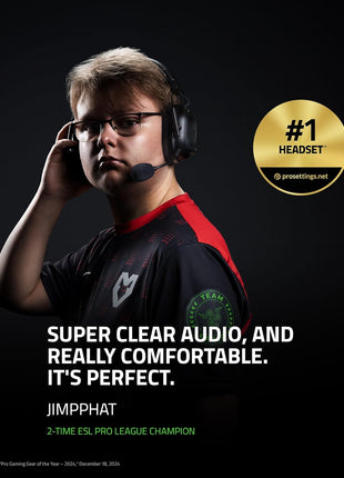 Razer BlackShark V2 Pro Wireless Gaming Headset: Super Wideband Mic - Pro Tuned FPS Profiles - 50mm Drivers - Plush Noise Isolating Earcups - 70 Hr Battery - Bluetooth - for PC, PS5, Switch 2 - Black