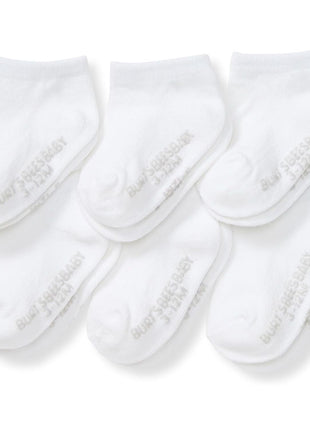 Burt's Bees Baby Baby Socks Ankle or Crew Height Made with Soft Organic Cotton - 6 Packs With Non-Slip Grips for Babies and Newborn Babies