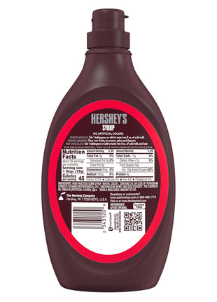 HERSHEY'S Chocolate Syrup Bottle, 24 oz