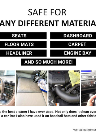 CAR GUYS Interior Car Cleaner for Tough Stains | Stain Remover for Car Seats, Carpet, Upholstery, & Leather | 18 Oz Kit with Microfiber Towel