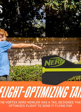 Nerf Vortex Aero Howler Foam Ball, Classic Long-Distance Football, Flight-Optimizing Tail, Whistling Sound, Indoor & Outdoor Fun, Christmas Stocking Stuffers for Kids