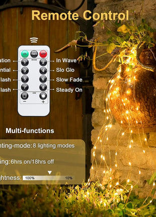 JMExSUSS 2 Pack Fairy Lights Battery Operated with Remote, Total 400 LED 132ft Battery Powered String Lights, Christmas Twinkle Lights for Bedroom Indoor Outdoor Patio Tree Christmas Decor, Warm White