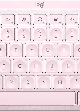 Logitech MX Keys Mini Minimalist Wireless Illuminated Keyboard - Rose | Minimalist, wireless, illuminated, compact, backlit, USB-C, compatible with macOS, iOS, Windows, Linux, Android, metal build
