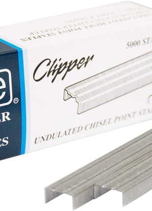 Advantus ACE Undulated Clipper Staples for 07020, Box of 5,000 Staples (ACE70001) , Silver