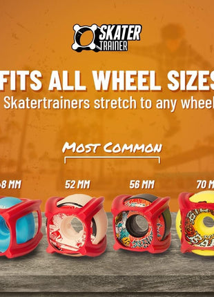 Skater Trainer Wheels - Beginners get Skateboard Tricks Fast, Safe and Fun | Viral accessory gift - Helps beginners stay excited about their new skateboard - Kids & parents love these