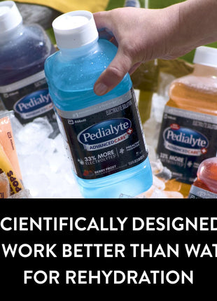 Pedialyte AdvancedCare Plus Electrolyte Drink, Iced Grape | Hydration Drinks for Adults & Kids to Restore Electrolytes when they are Dehydrated Due to Vomiting, Diarrhea, Fever, or Flu