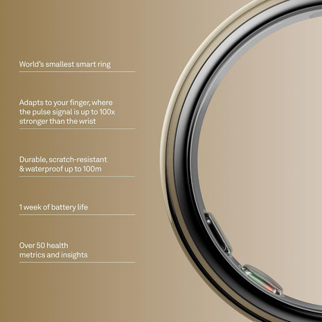 Oura Ring 5 Smart Ring - Gold - Size 6 - Fitness & Sleep Tracker