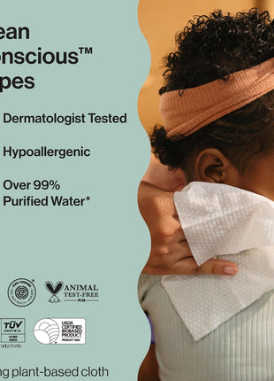 The Honest Company Hypoallergenic Multi-Use Baby Wipes for Sensitive Skin, Geo Mood, 288 Count
