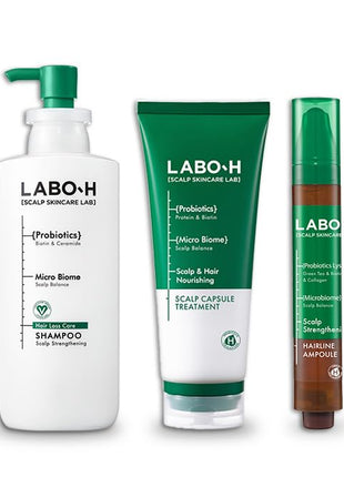 Scalp Strengthening Roll On Serum with Shampoo & Conditioner Set - Korean Hair Anchoring Serum for Daily Massage and Hair Growth | Vegan | Anti-Loss Treatment | Cooling & Soothing Relief with