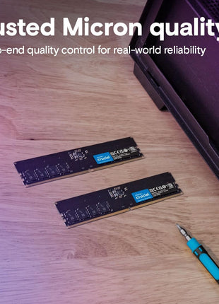Crucial 64GB DDR5 RAM 5600MHz (or 5200MHz or 4800MHz) Desktop Memory, UDIMM 288-Pin, Compatible with Latest Intel Core Ultra and AMD Ryzen 8000 & Above – CT64G56C46U5