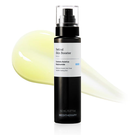 MEDITHERAPY Retinal Skin Booster Serum 5.07 fl.oz | Retinaldehyde, Niacinamide, Cica | Face & Body Serum for Uneven Skin, Refining Texture & Signs of Aging | Korean Skincare