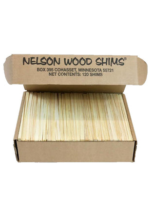 Nelson Wood Shims - 8-Inch Wood Shims for Leveling, Pro Pack, 120 Count Wedges for Toilets, Tables, Doors & Furniture Levelers for Uneven Floors