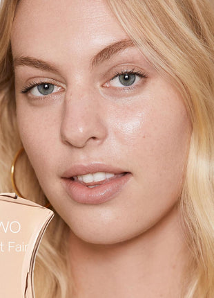 Saie Glow & Blend Duo - Slip Tint Tinted Moisturizer SPF 35 Shade Two (1.35 oz), The Big Liquid Foundation Brush (1 Count), Hydrating Glow & Seamless Blending