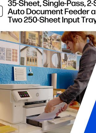 HP OfficeJet Pro 9730e Wide Format Wireless All-in-One Color Inkjet Printer, Print, scan, Copy, ADF, Duplex Printing Best-for-Office, 3 Month Instant Ink Trial Included, AI-Enabled (537P6A)