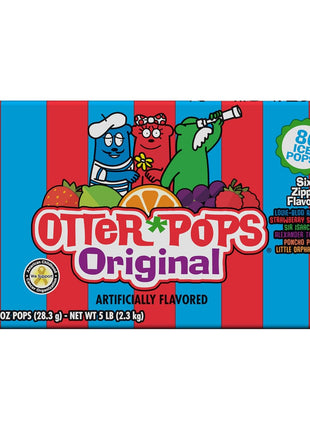 Otter Pops Freezer Pops, Original Variety Pack, 1oz, 80 Count