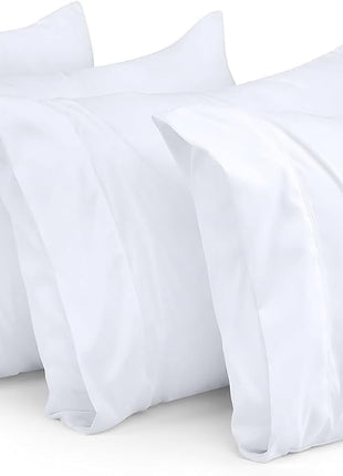 Utopia Bedding Queen Pillow Cases   4 Pack   Envelope Closure   Soft Brushed Microfiber Fabric   Shrinkage and Fade Resistant Pillow Covers Queen Size 20 x 30 Inches (Queen, White)