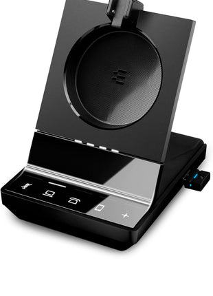 Sennheiser SDW 5016 (507016) Single-Sided Wireless DECT Headset for Desk Phone Softphone/PC& Mobile Phone Connection Dual Microphone Ultra Noise-Canceling, Black, 3 inches