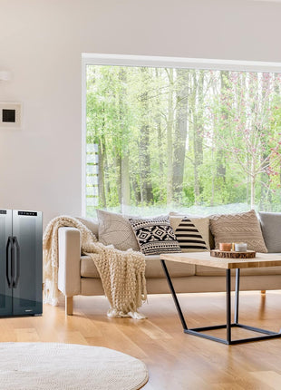Luma Comfort Shadow Series Wine Cooler Refrigerator 12 Bottle & 39 Can Dual Temperature Zones, Freestanding Mirrored Wine and Beverage Fridge with Double-Layer Tempered Glass Door & Compressor Cooling