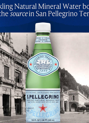 S.Pellegrino Sparkling Natural Mineral Water, Plastic Bottles, 16.9 Fl Oz (Pack of 12)