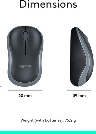 Logitech MK270 Full Size Wireless Keyboard and Mouse Combo - Black