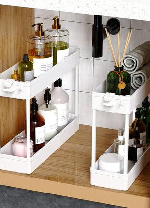 SPACEKEEPER Slim Rolling Storage Cart, 4 Tier Bathroom Cart Organizer,White | Narrow Rolling Cart with Wheels for Kitchen Office Bathroom Laundry Room,Mobile Utility Cart for Craft Art Makeup Nail Polish