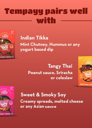 Ready to Cook Tempeh-All Thins Tempeh (Pack of 3)- 28g Clean Protein| High Fiber | More Protein & Fiber than Tofu & Cottage Cheese| Gut-Friendly | Gluten Free | Dairy Free | Vegan | Non GMO
