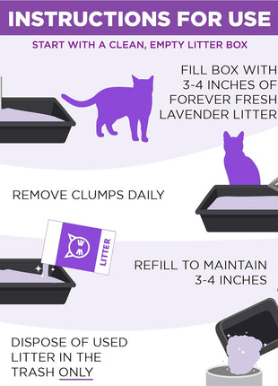 Arm & Hammer Forever Fresh Clumping Cat Litter Lavender, MultiCat Cat Litter Odor Control 18lb With 20% More Lavender Freshness, With Essential Oils