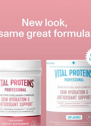 Vital Proteins Professional Bioactive Collagen Complex Skin Hydration 6.5oz | VERISOL®, Liposomal PureWay-CTM, LycoBeads®, Holimel®, Skin Hydration & Antioxidant Protection, 30 Servings