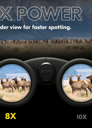 Nikon PROSTAFF P3 8x42 Binocular | Waterproof, fogproof, rubber-armored Full-Size Binocular, wide field of view & long eye relief | Official Nikon USA Model | Waterproof, fogproof, wide field of view, long eye relief, rubber-armored Full-Size Binocular
