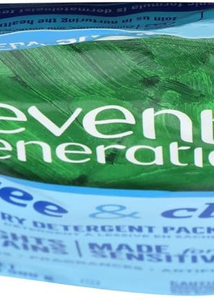 Seventh Generation Laundry Detergent Packs, Free & Clear, Made for Sensitive Skin, 45 Count
