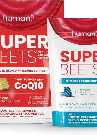 HumanN SuperBeets Advanced & Memory + Focus Chews
