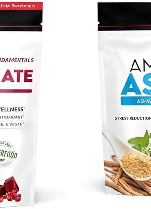 Force Factor Pomegranate Chews for Healthy Aging & Ashwa Chews for Stress Relief, Memory, Focus, and Immune Support