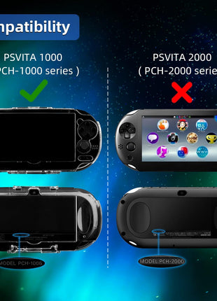 OSTENT Protective Clear Crystal Hard Carry Guard Case Cover Skin for Sony PS Vita PSV 1000 PCH-1000