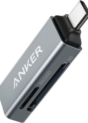 Anker SD Card Reader USB C, Dual Slots USB Type C to Micro SD Card Adapter | For iPhone and Laptops, Card Viewer with Dual Slots for SDXC/SDHC/SD/Micro SDXC/MicroSD/Micro SDHC/UHS-I Cards