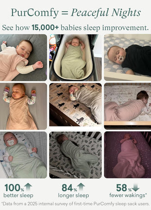 PurComfy Supersoft Sleep Sack 1.0 TOG, Premium Bamboo Viscose Baby Sleeping Bag 2-Way Zipper Sleep Sack Baby Wearable Blanket