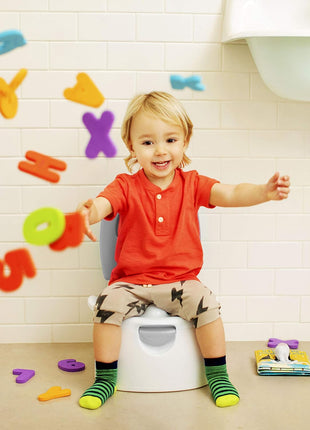 Munchkin® Arm & Hammer Multi-Stage 3-in-1 Potty Seat, (Potty Chair, Trainer Ring and Step Stool), Grey