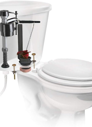 Fluidmaster 400AKRP10 Universal, All In One, Complete Toilet Tank Repair Kit For 2-Inch Flush Valve Toilets