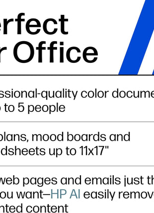 HP OfficeJet Pro 9730e Wide Format Wireless All-in-One Color Inkjet Printer, Print, scan, Copy, ADF, Duplex Printing Best-for-Office, 3 Month Instant Ink Trial Included, AI-Enabled (537P6A)