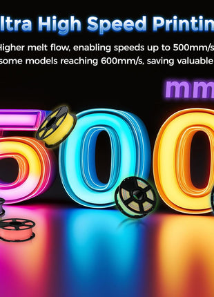 FLASHFORGE Rapid PLA Filament 1.75mm Luminous Melody, 500mm/s High Speed Printing, Glow in The Dark 3D Printer Filament 1kg Spool, Dimensional Accuracy  0.02mm, Brilliant, Long-Lasting Glow