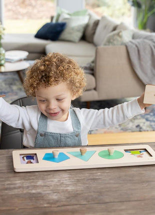 LOVEVERY | Friends of All Shapes Puzzle | Montessori Toddler Toy, Ages 16 Months+